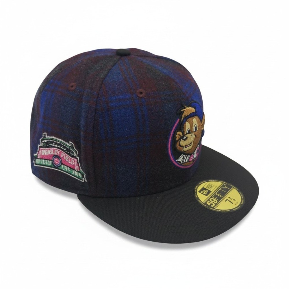 New Era 59FIFTY Chicago Cubs Wrigley Field 100th Anniversary Plaid Hat 7 3/4